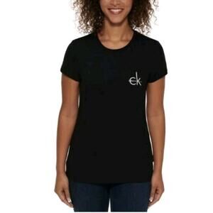 Calvin Klein Jeans Logo Short Sleeve Tee Women's Size XXL 2XL Black Shirt Tshirt